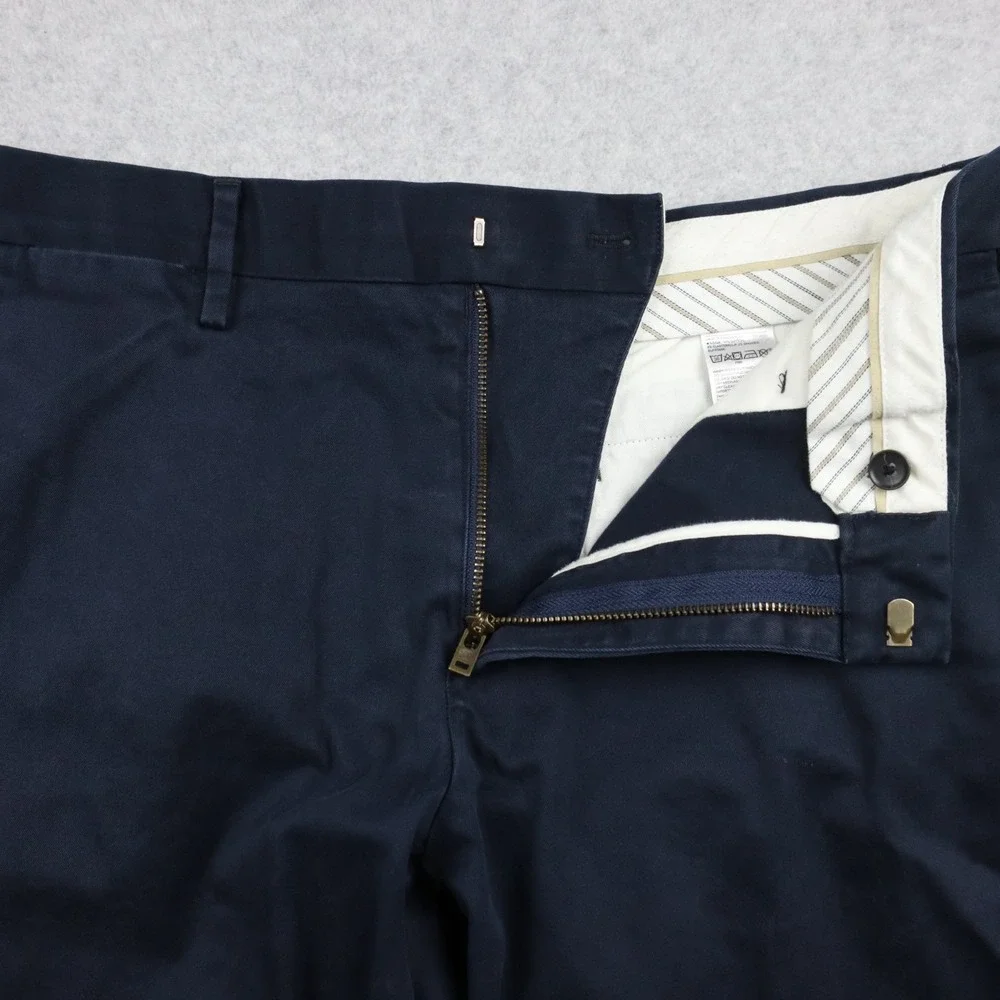 Banana Republic Pants Mens 36x34‎ Tapered Fit Khaki Stretch Flex Flat Front Blue